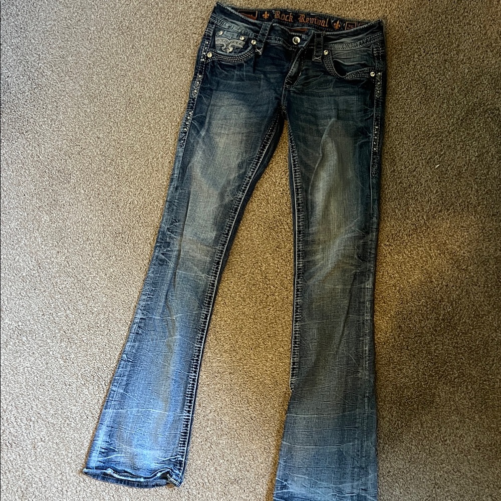 Rock Revival Dark Blue Flare Jeans